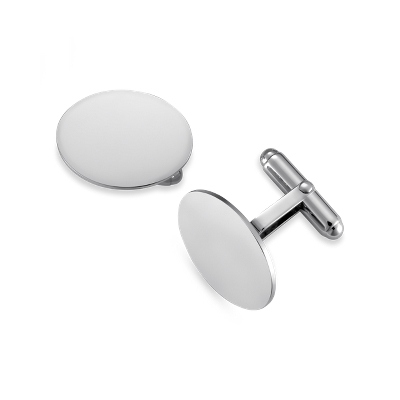 Oval Cuff Links in Sterling Silver