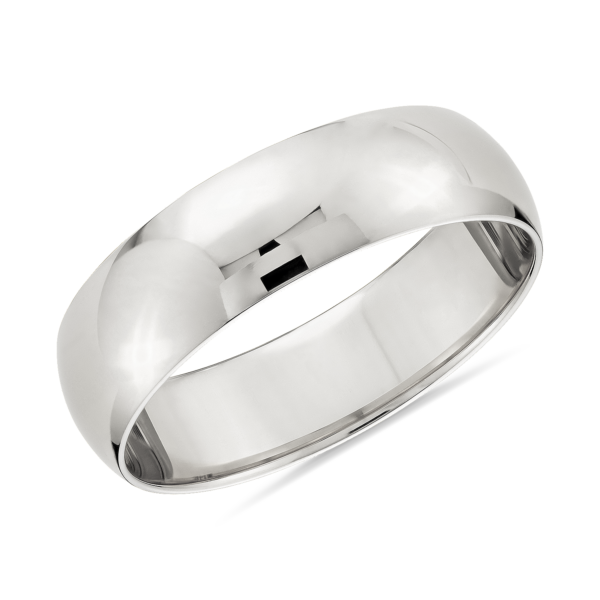 Classic Wedding Ring in 14k White Gold (6mm)