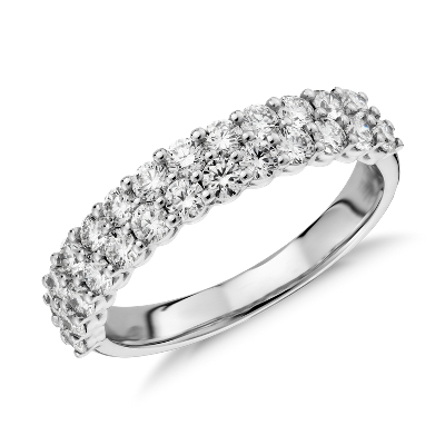 Aria Double Row Diamond Ring in 18k White Gold (1.15 ct. tw.)