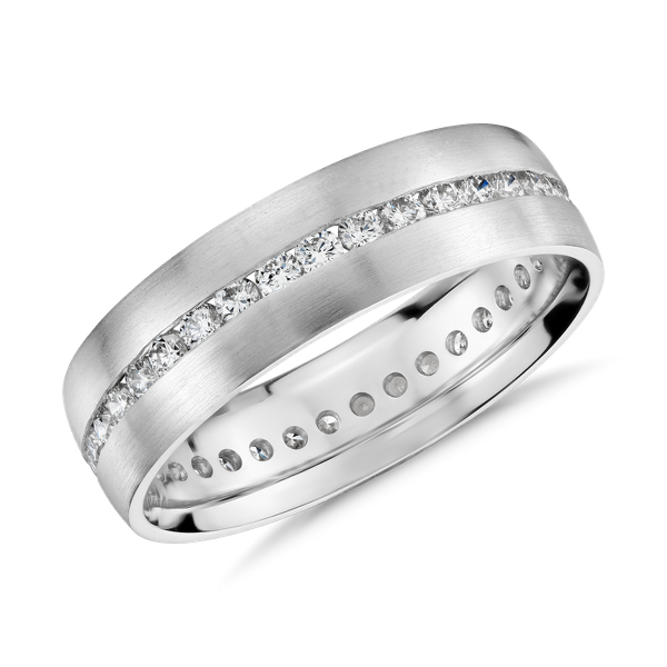 Channel-Set Diamond Eternity Ring in Platinum (6 mm