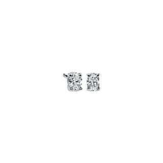 Oval Diamond Stud Earrings in 14k White Gold (1/2 ct. tw.)