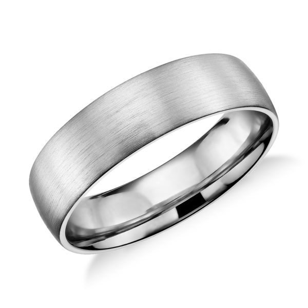 Matte Classic Wedding Ring in Platinum (6mm)