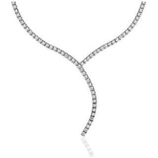 Diamond Eternity Y-Necklace in 18k Italian White Gold (2 ct. tw.)