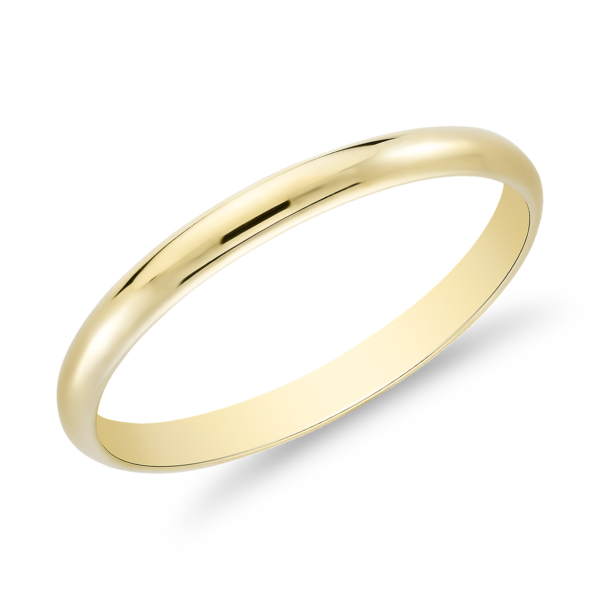 Classic Wedding Ring in 18k Yellow Gold (2mm)