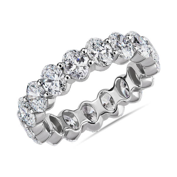 Oval Cut Diamond Eternity Ring in Platinum (3.0 ct. tw.)