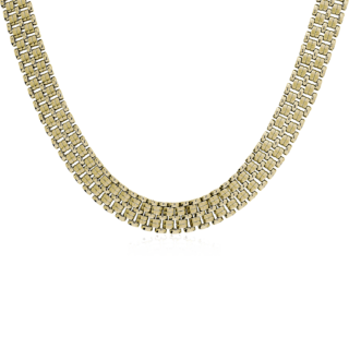 17" Basket Weave Necklace in 14k Yellow Gold (8 mm)