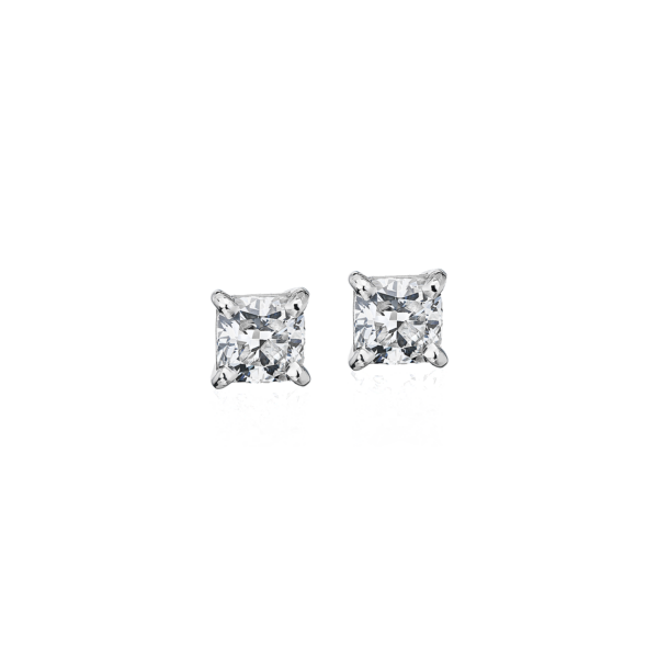 Astor Cushion-Cut Diamond Stud Earrings in Platinum (2 ct. tw.) - H / SI2