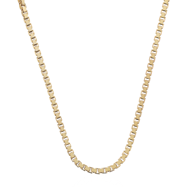 Box Chain in 14k Yellow Gold (0.9 mm)