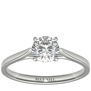 3/4 Carat Astor Petite Cathedral Solitaire in Platinum (F/VS2) Ready-to-Ship