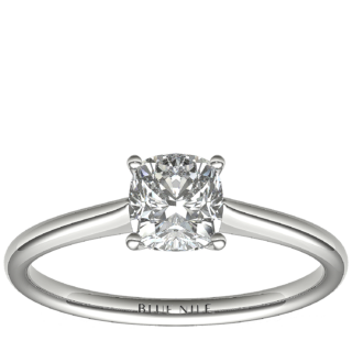 1 Carat Astor Cushion-Cut Petite Solitaire in Platinum (F/VS2) Ready-to-Ship