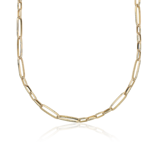 34" Mixed Link Necklace in 18k Italian Yellow Gold