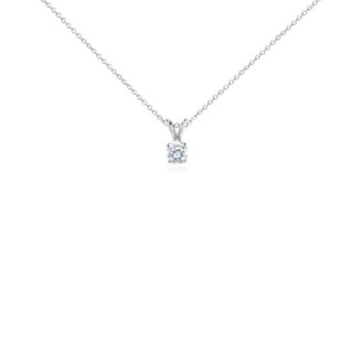Diamond Solitaire Pendant in Platinum (3/4 ct. tw.)