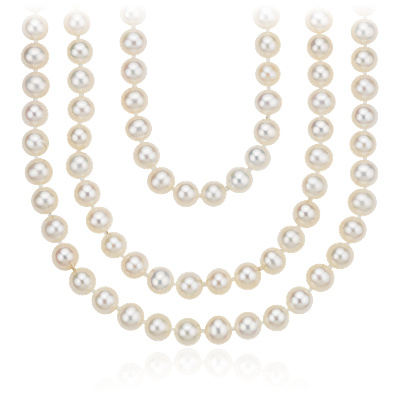 Freshwater Cultured Pearl Wrap-Around Necklace - 100" Long (6mm)