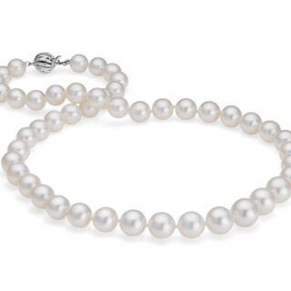 South Sea Cultured Pearl Strand Necklace 18k White Gold (8-10mm)